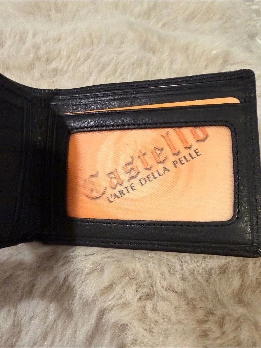 Castello Men's Black Leather Bi-Fold Wallet